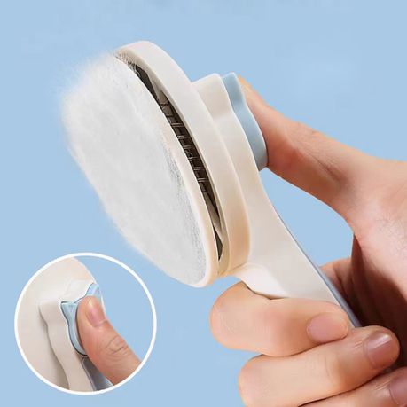 Stainless Steel Needle Automatic Cleaning Pet Brush, Pet Hair Comb