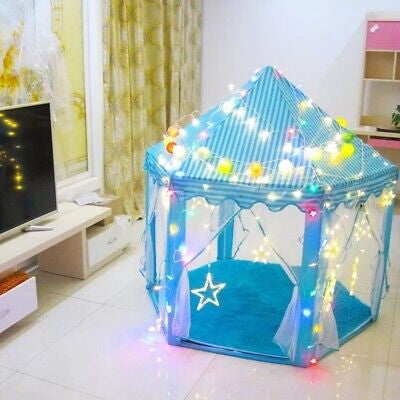 Princess Castle Portable Play Tent with Net for Kids Boys & Girls
