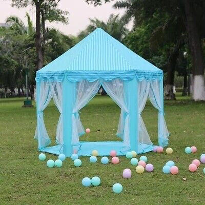 Princess Castle Portable Play Tent with Net for Kids Boys & Girls
