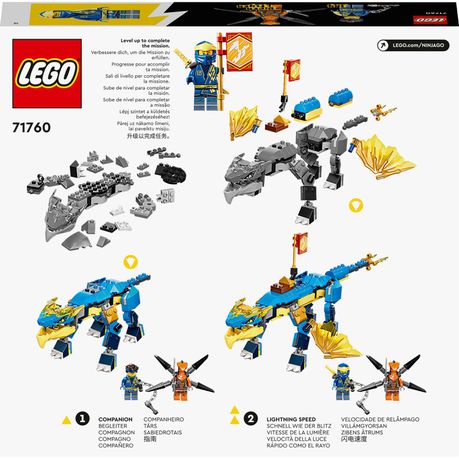 LEGO® NINJAGO® Jay’s Thunder Dragon EVO 71760 Building Toy Set - 140 Pieces