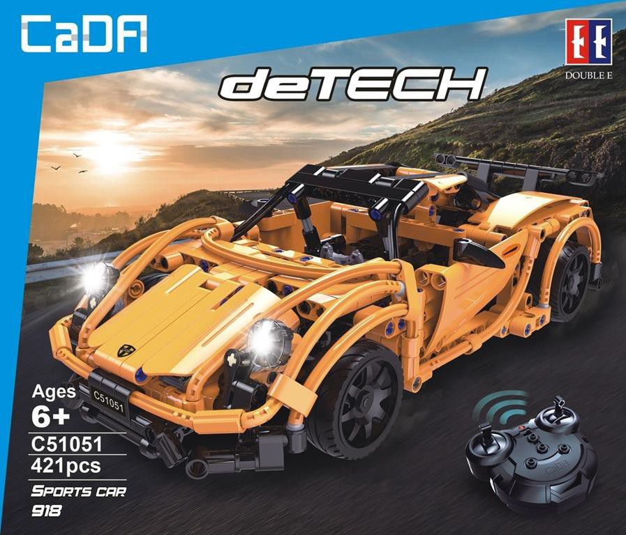 CaDA Technic Remote Control Sportscar - Porsche - 421-Piece - 30cm Long Cada