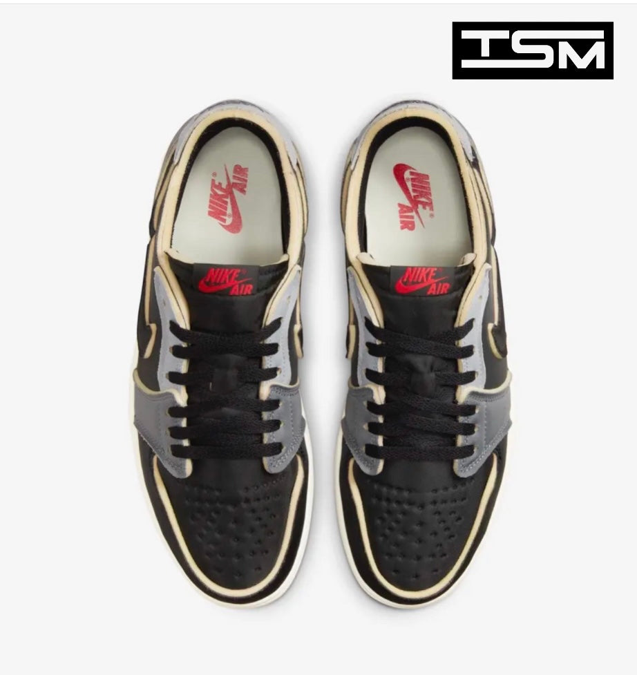 Air Jordan 1 Low- Black and Smoke Grey