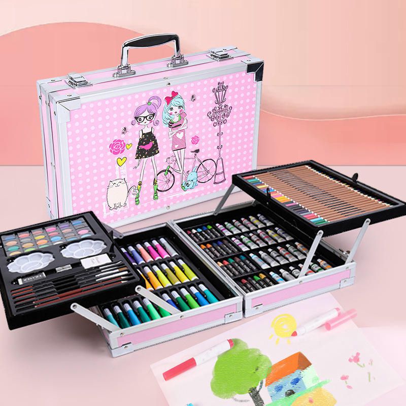 Art Set with Aluminum Box -145pc