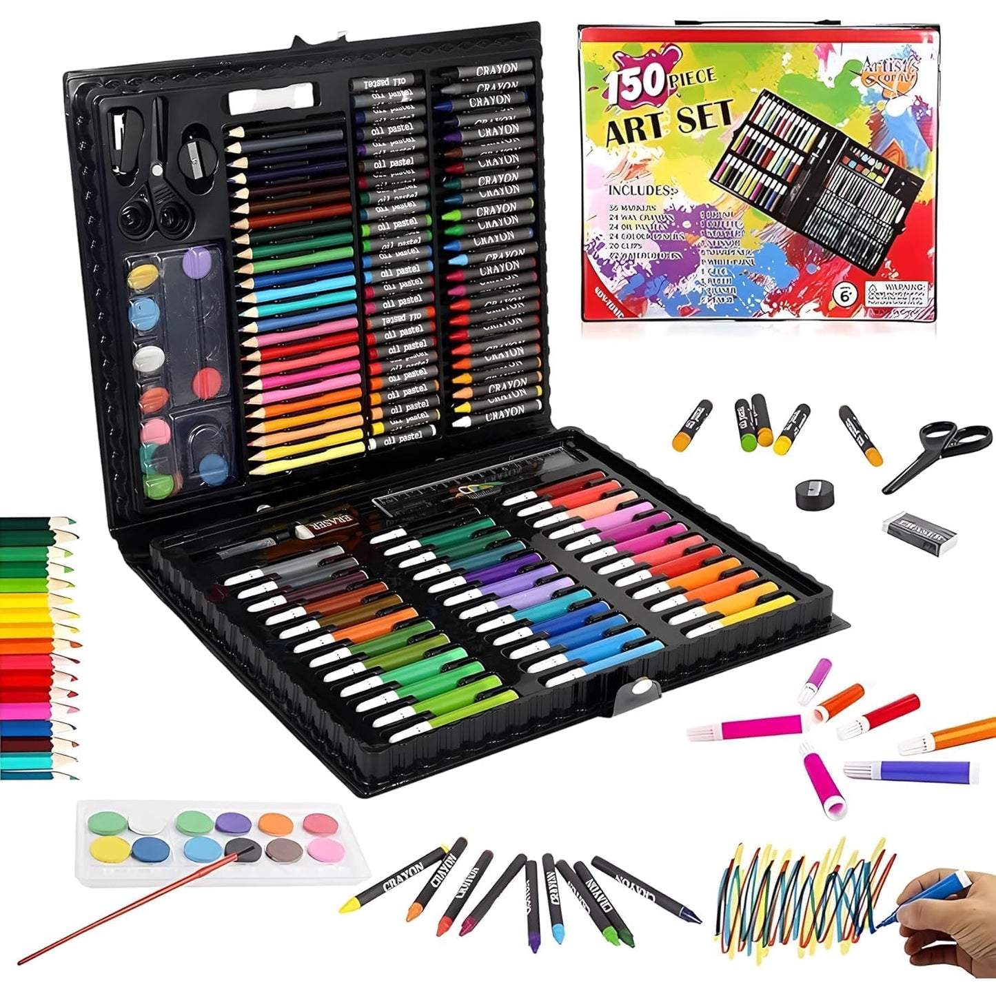 150 Pieces Art Set for Kids with Case