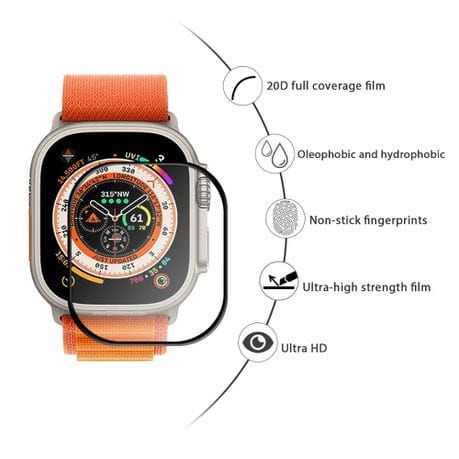TechByte Tempered Glass Screen Protector for Apple Watch Ultra - 49mm