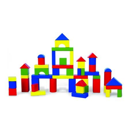 Viga Wooden Building Block Set Colourful