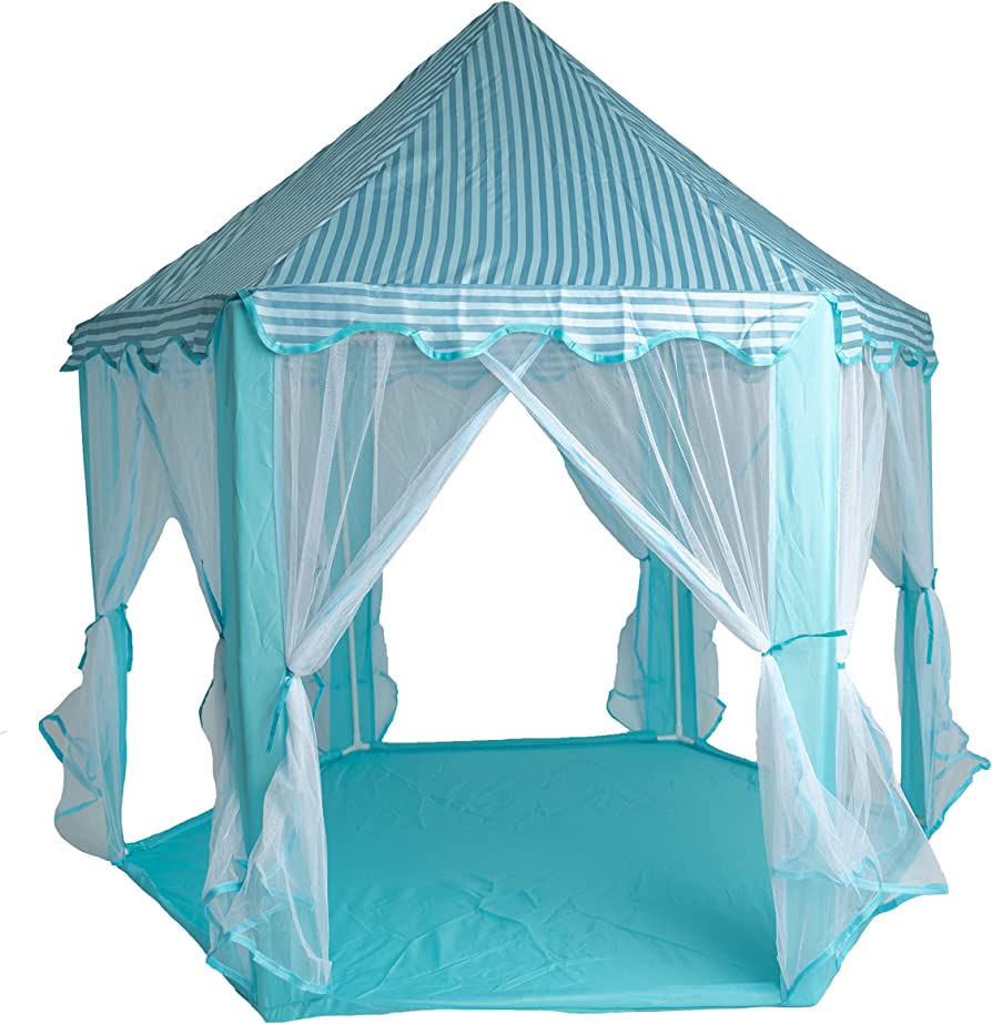 Princess Castle Portable Play Tent with Net for Kids Boys & Girls