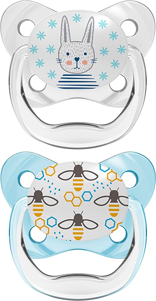 Dr. Brown's PreVent Contoured Pacifier 0-6m Blue x2