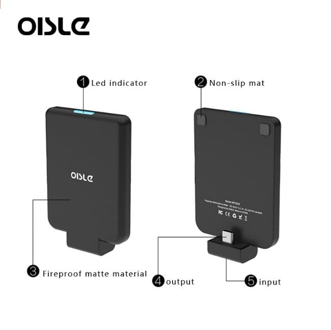 Oisle Mini Power Bank and Fast-Charging External Backup Battery For Type-C