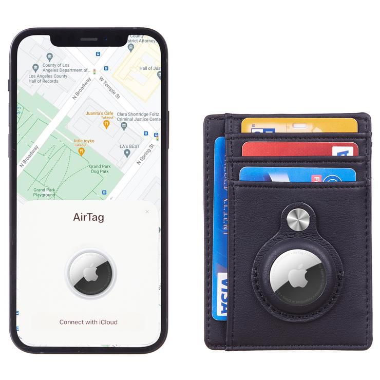 Pigna Apple AirTag Minimalist Wallet - PU Leather