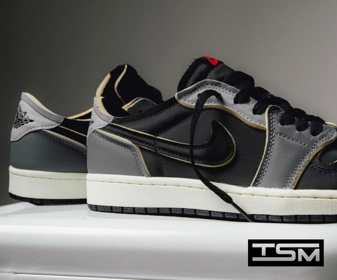 Air Jordan 1 Low- Black and Smoke Grey