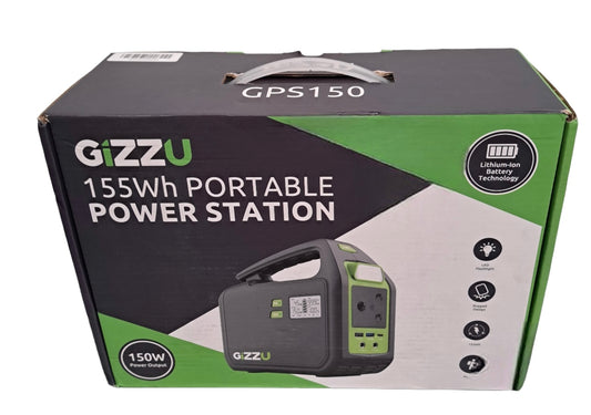 Gizzu 155Wh Portable Power Station 1 x 3 Prong SA Plug Point