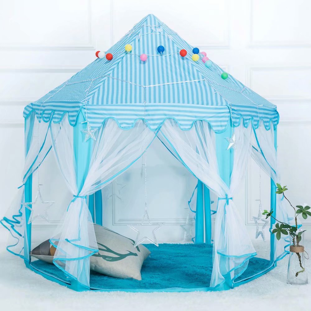 Princess Castle Portable Play Tent with Net for Kids Boys & Girls