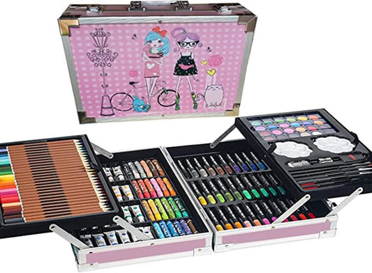 Art Set with Aluminum Box -145pc